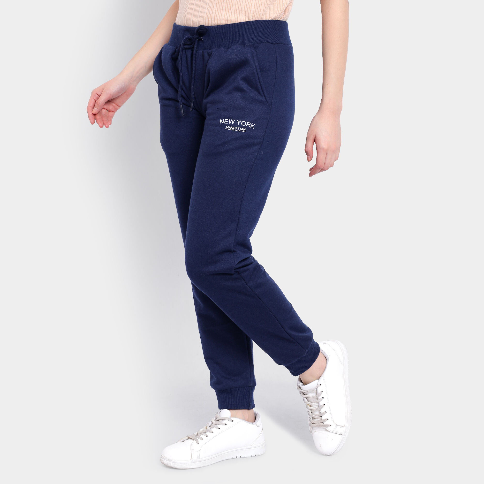 Womens navy track pants best sale